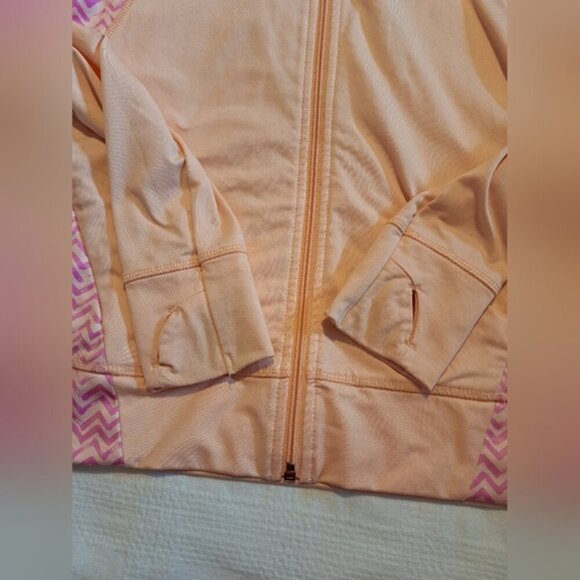 Turtles & Tees girls size L or 10/12 hoodie GUC peach with pink - Picture 2 of 5